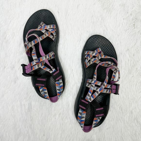 CHACO / purple blue ZX/2 cloud dual-strap adjustable sandals 7 - Picture 1 of 8